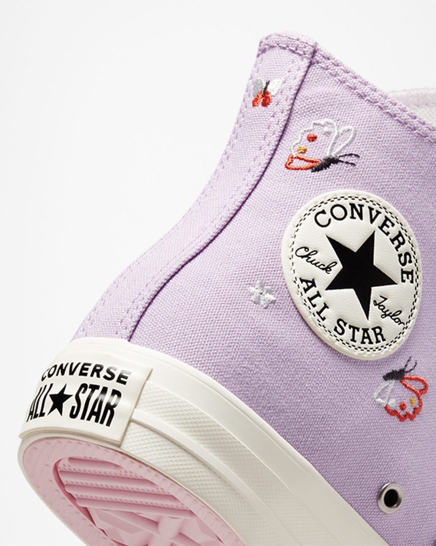 Women's Converse Chuck Taylor All Star Butterfly Wings High Top Shoes Purple / Black | AU 56493R